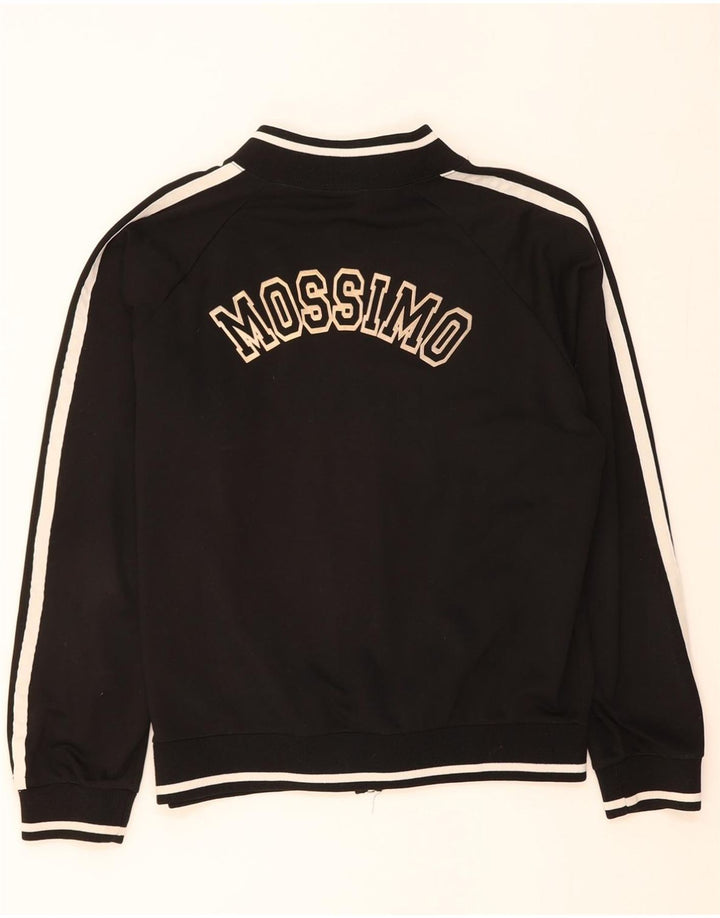 MOSSIMO Mens Graphic Tracksuit Top Jacket Large Black Cotton