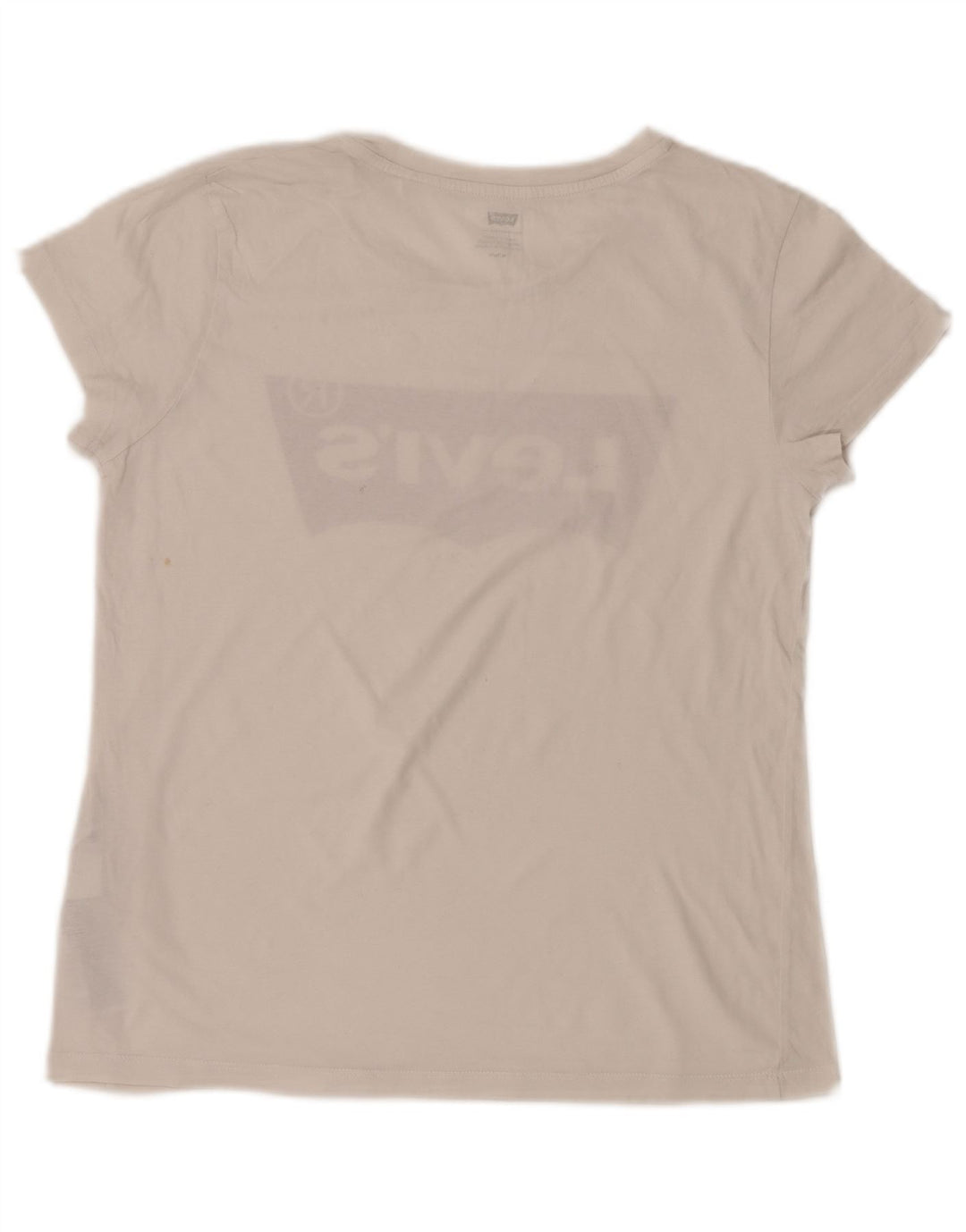 T-shirt grafica da donna LEVI'S Top UK 12 cotone bianco medio