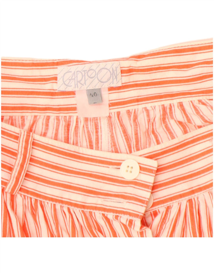 Gonna longuette da donna Cartoon EU 40 media W28 a righe arancioni