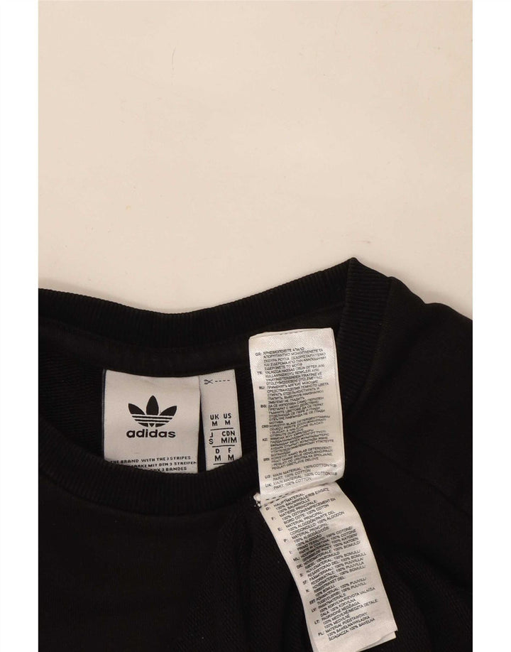 Felpa grafica da uomo Adidas Felpa media in cotone nero