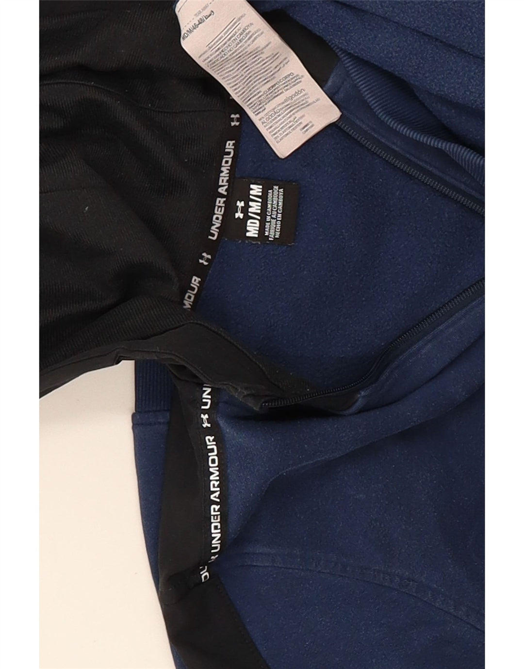 Felpa con cappuccio grafica da uomo Under Armour, blocco colore blu navy medio