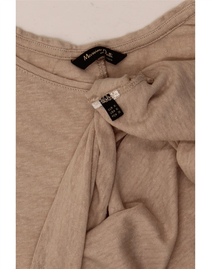 Maglia a maniche lunghe da donna Massimo Dutti UK 18 XL Beige screziato