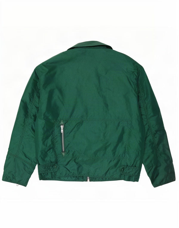 Giubbotto bomber vintage da uomo UK 40 grande nylon verde