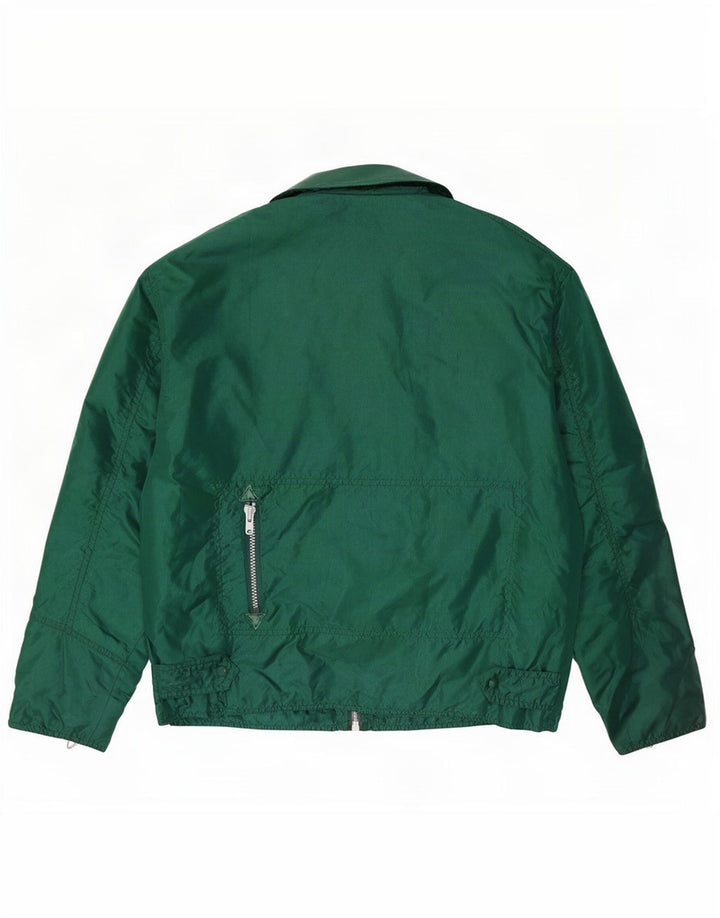 Giubbotto bomber vintage da uomo UK 40 grande nylon verde