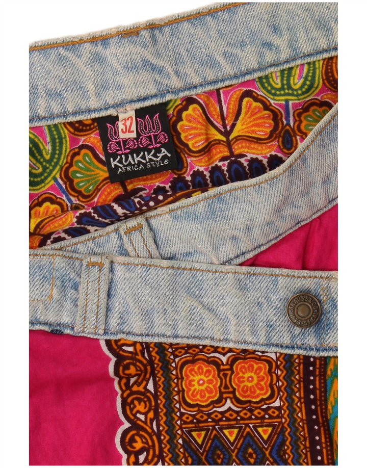 Gonna a portafoglio asimmetrica da donna Levi's W32 grande cotone geometrico rosa