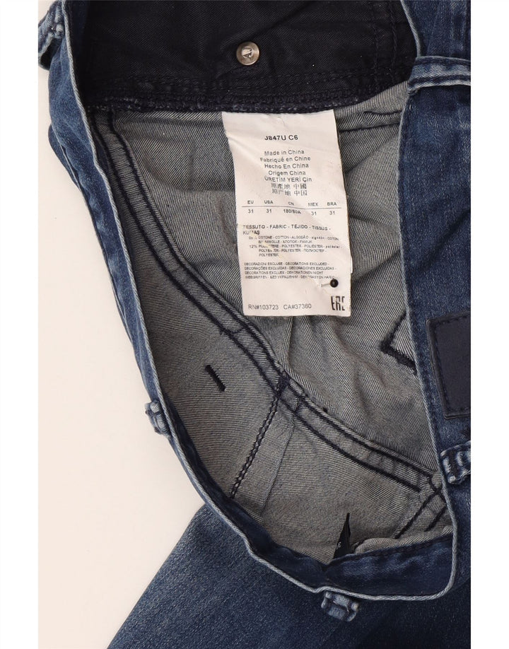 Jeans dritti da uomo Armani W31 L30 in cotone blu