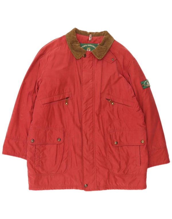 Giacca a vento da uomo Cotton's Industries UK 42 XL Cotone rosso