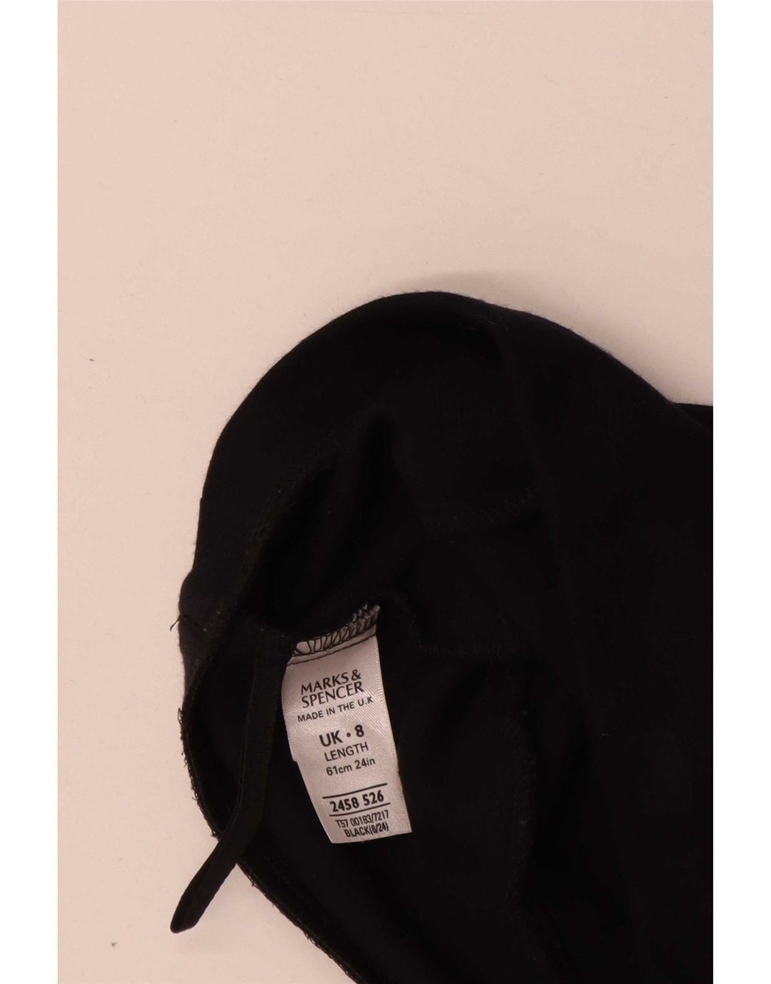 Gonna a trapezio da donna Marks & Spencer UK 8 piccola W26 viscosa nera