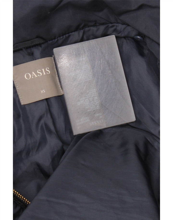 Giacca imbottita con cappuccio da donna Oasis UK 6 XS poliestere blu navy