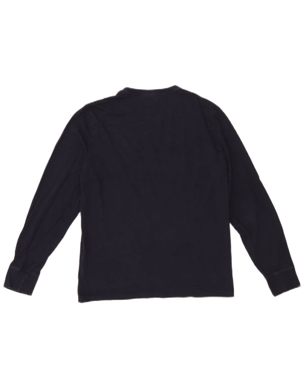 Polo Ralph Lauren Top da uomo slim fit personalizzato manica lunga piccolo blu navy
