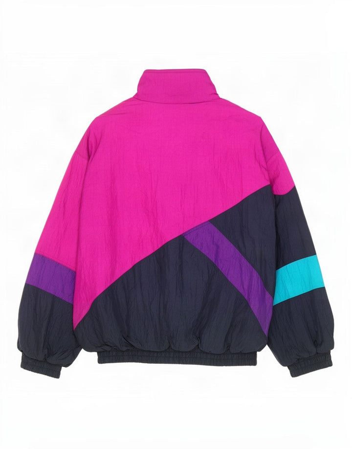 Brugi Giacca da tuta da uomo in poliammide color block medio multicolore