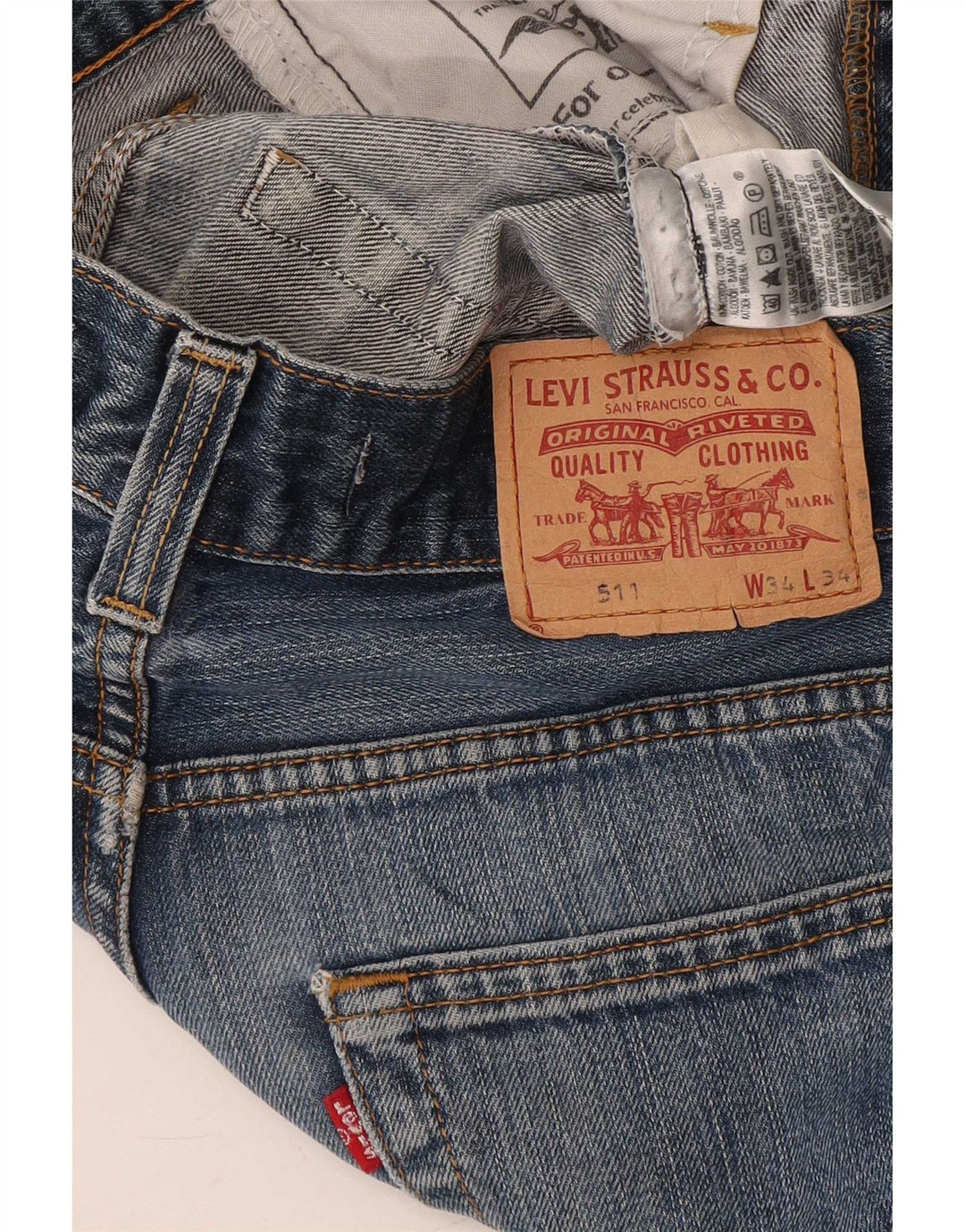 Jeans Levi's Uomo 511 Slim W34 L34 Cotone Blu