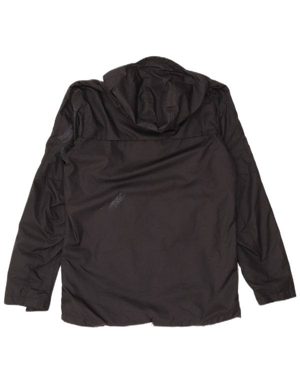 Giacca antipioggia con cappuccio Nike Dri Fit da uomo UK 38 medio nero poliestere