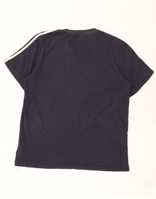 T-shirt da uomo Adidas Top Large in cotone blu navy