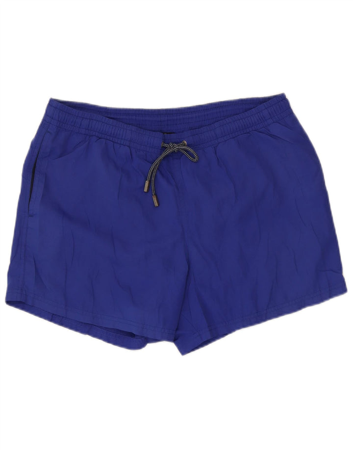 Pantaloncini da bagno da uomo Massimo Dutti in poliestere blu medio