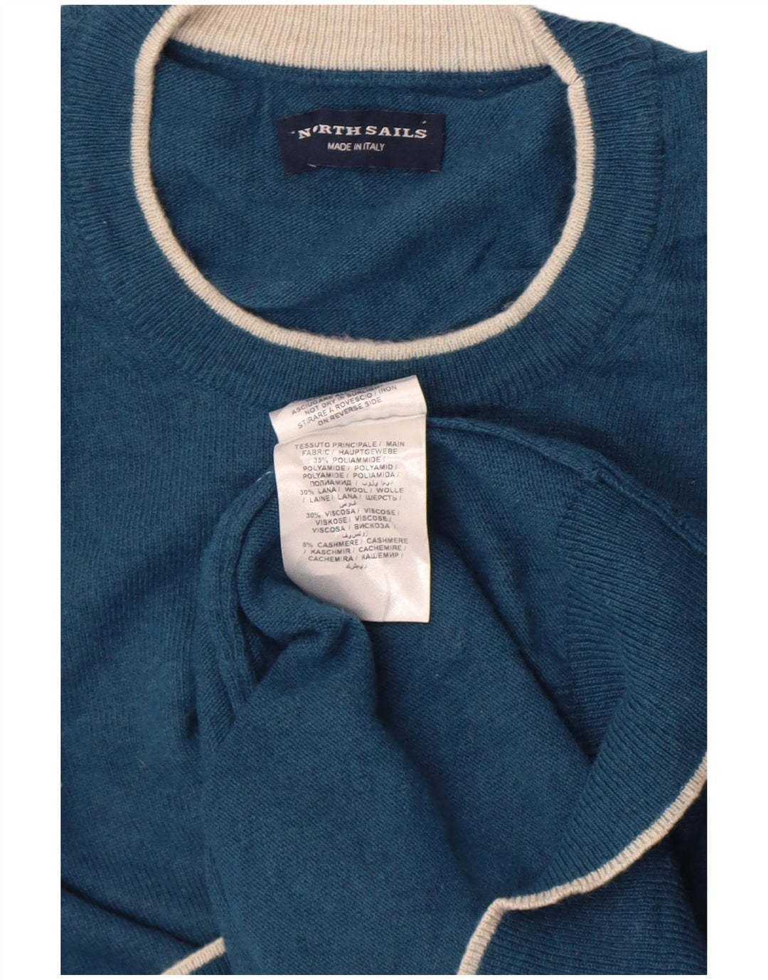 Maglione maglione girocollo da uomo North Sails grande blu in poliammide