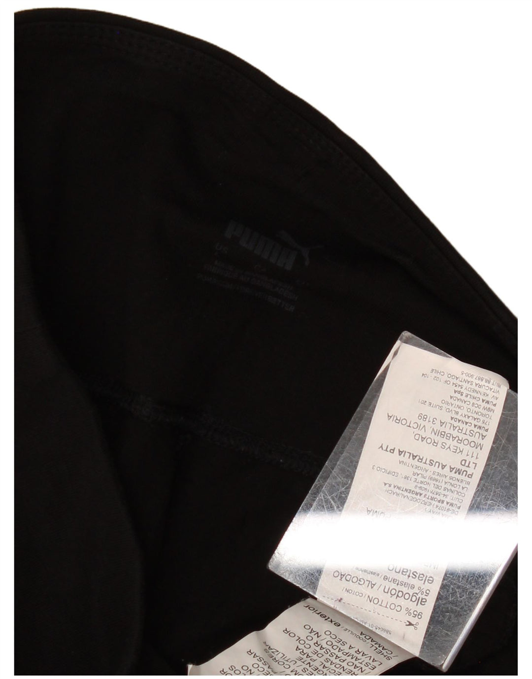 Leggings grafici PUMA da donna UK 14 Large Nero Cotone