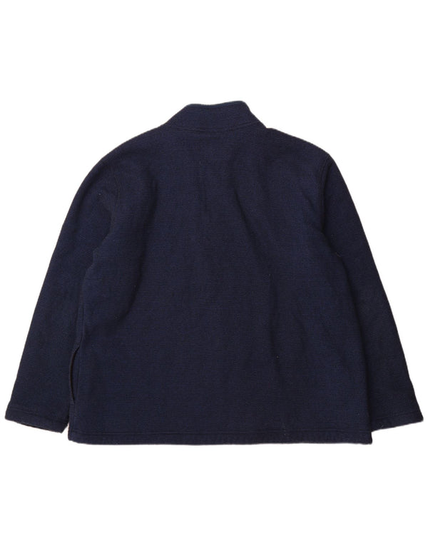 Felpa Sherpa da uomo con zip e collo Orvis, 2XL, poliestere blu navy