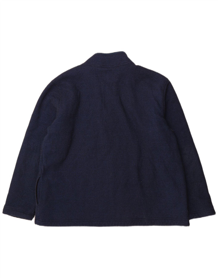 Felpa Sherpa da uomo con zip e collo Orvis, 2XL, poliestere blu navy