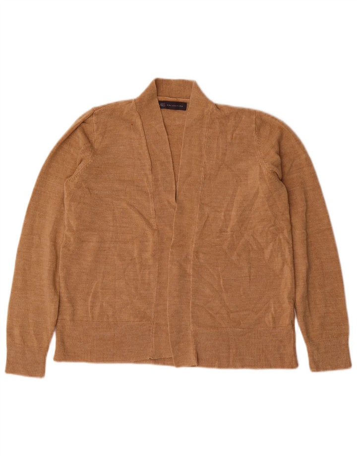 Maglione cardigan aperto da donna Marks & Spencer UK 12 Acrilico beige medio