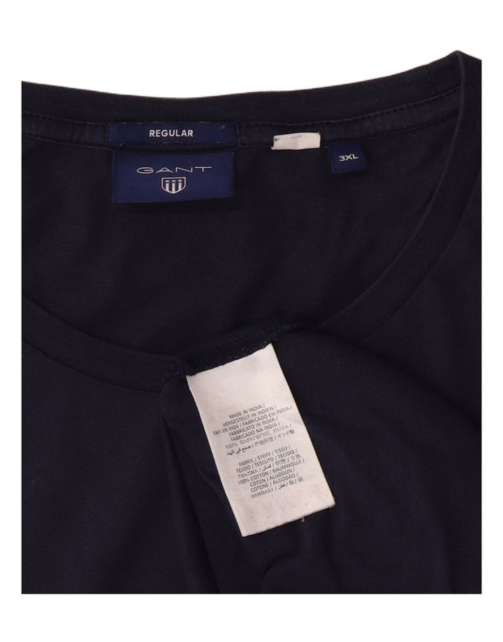 Gant Top da uomo a maniche lunghe 3XL in cotone blu navy