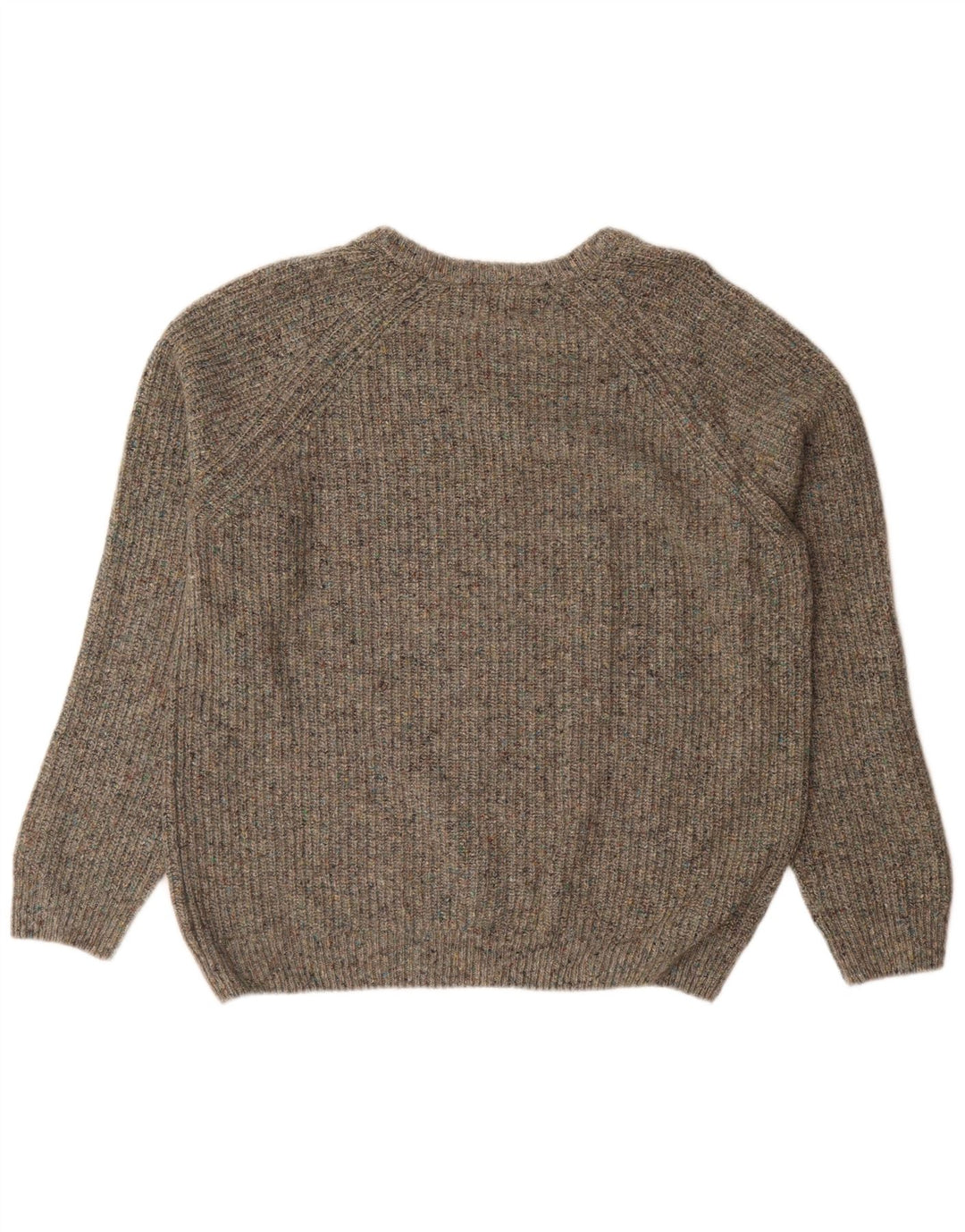 Maglione girocollo da uomo Zara, maglione grande in lana screziata grigia