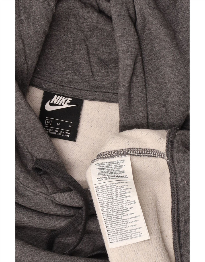 Felpa con cappuccio da uomo NIKE in cotone grigio medio