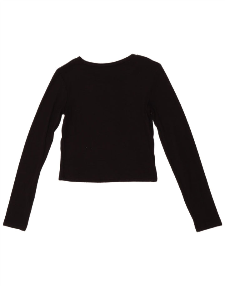 Top corto da donna Zara a maniche lunghe UK 8 piccolo nero