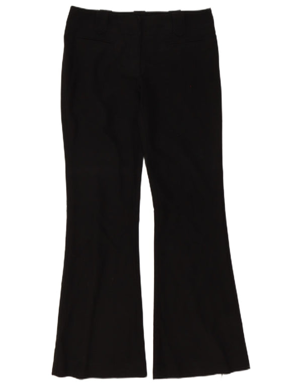Pantaloni chino svasati da donna Topshop UK 8 piccoli W29 L28 poliestere nero