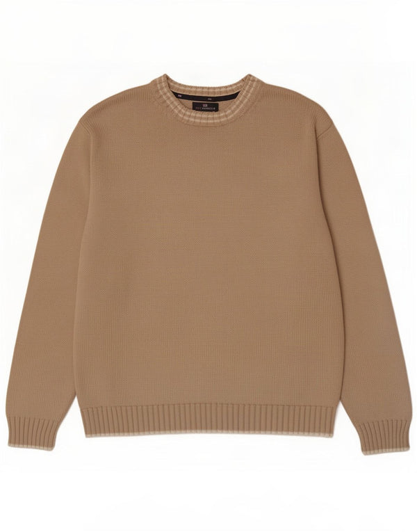 Maglione maglione girocollo da uomo Marks & Spencer blu Harbour grande beige