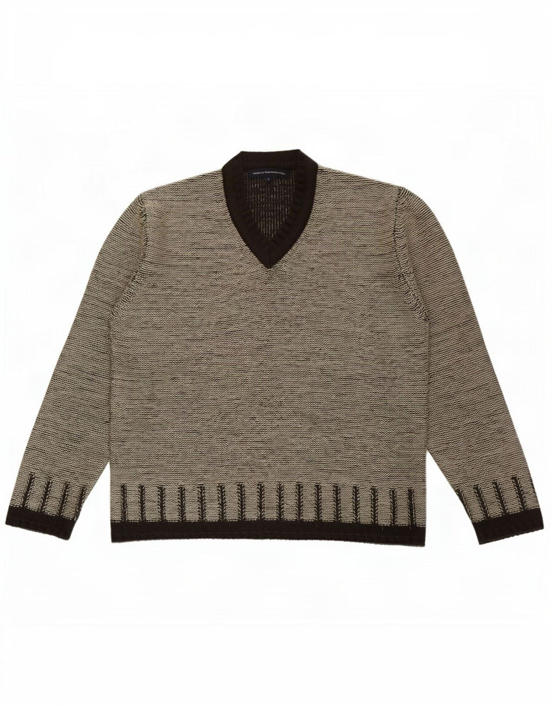 Maglione da uomo con scollo a V French Connection, grande acrilico grigio