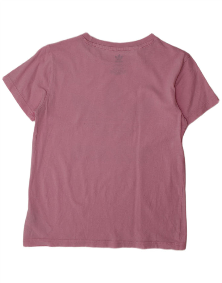 T-shirt grafica ADIDAS per bambina 9-10 anni in cotone rosa