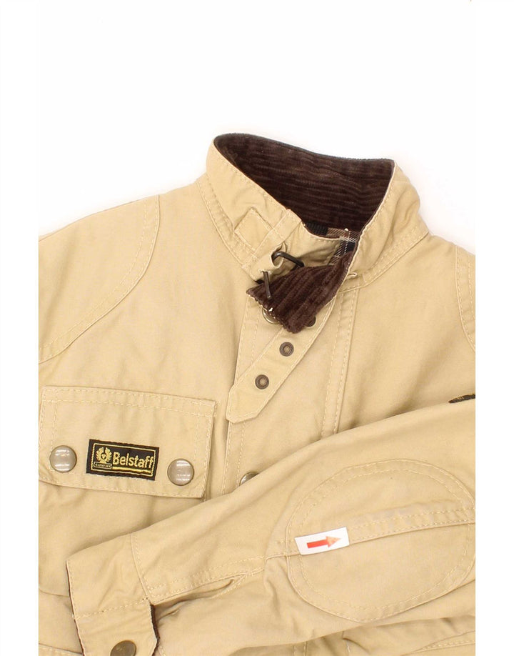 Giacca utility Belstaff per ragazzi 3-4 anni Biker in cotone beige