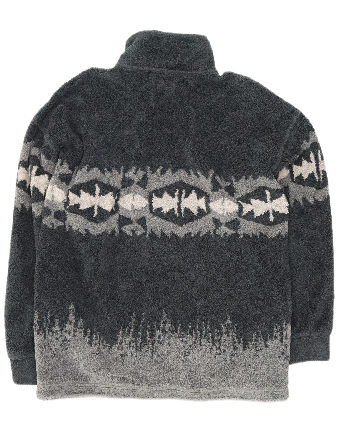 Giacca in pile da uomo Think Pink UK 42 XL Poliestere geometrico grigio