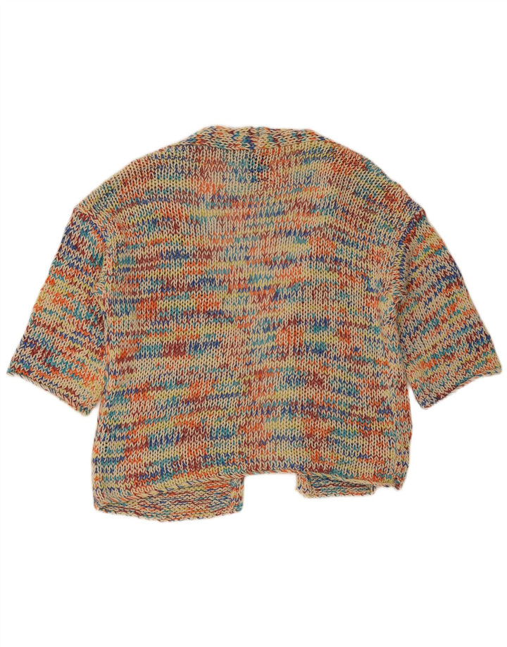 Maglione cardigan oversize con maniche a 3/4 Zara da donna UK 10 piccolo multicolore