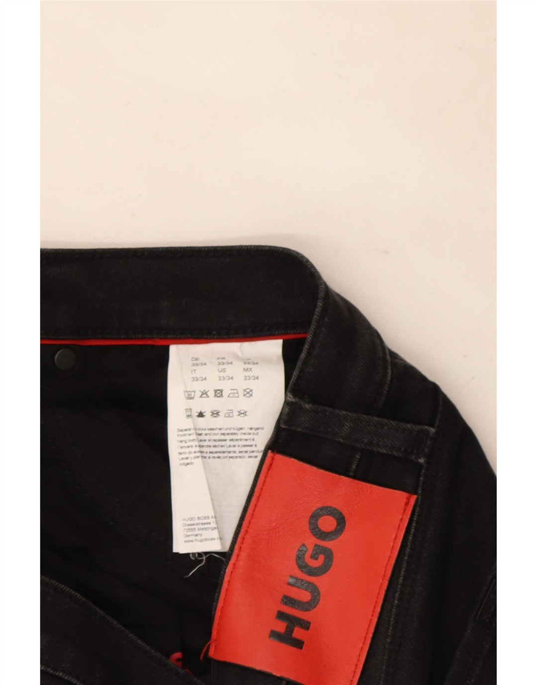 Jeans slim da uomo Hugo Boss W33 L31 cotone nero