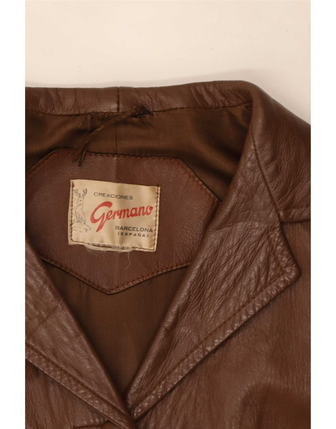 Cappotto in pelle da donna Germano UK 14 Marrone medio