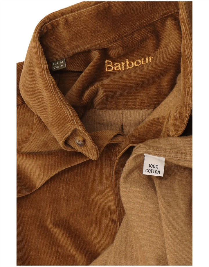 Camicia da uomo in velluto a coste Barbour, cotone beige medio