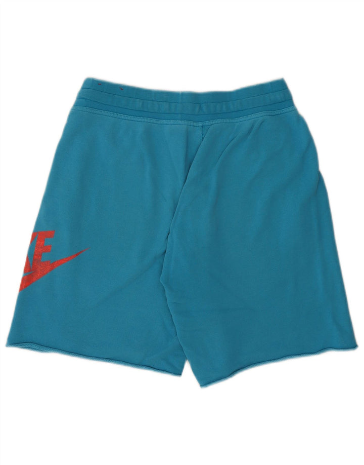 Pantaloncini sportivi grafici Nike da uomo in cotone blu medio