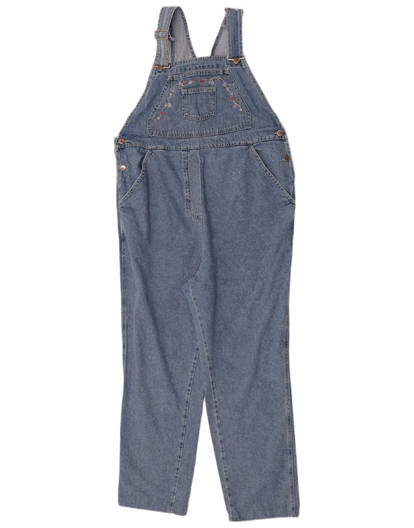 Salopette da donna vintage Jeans W36 L28 Cotone floreale blu
