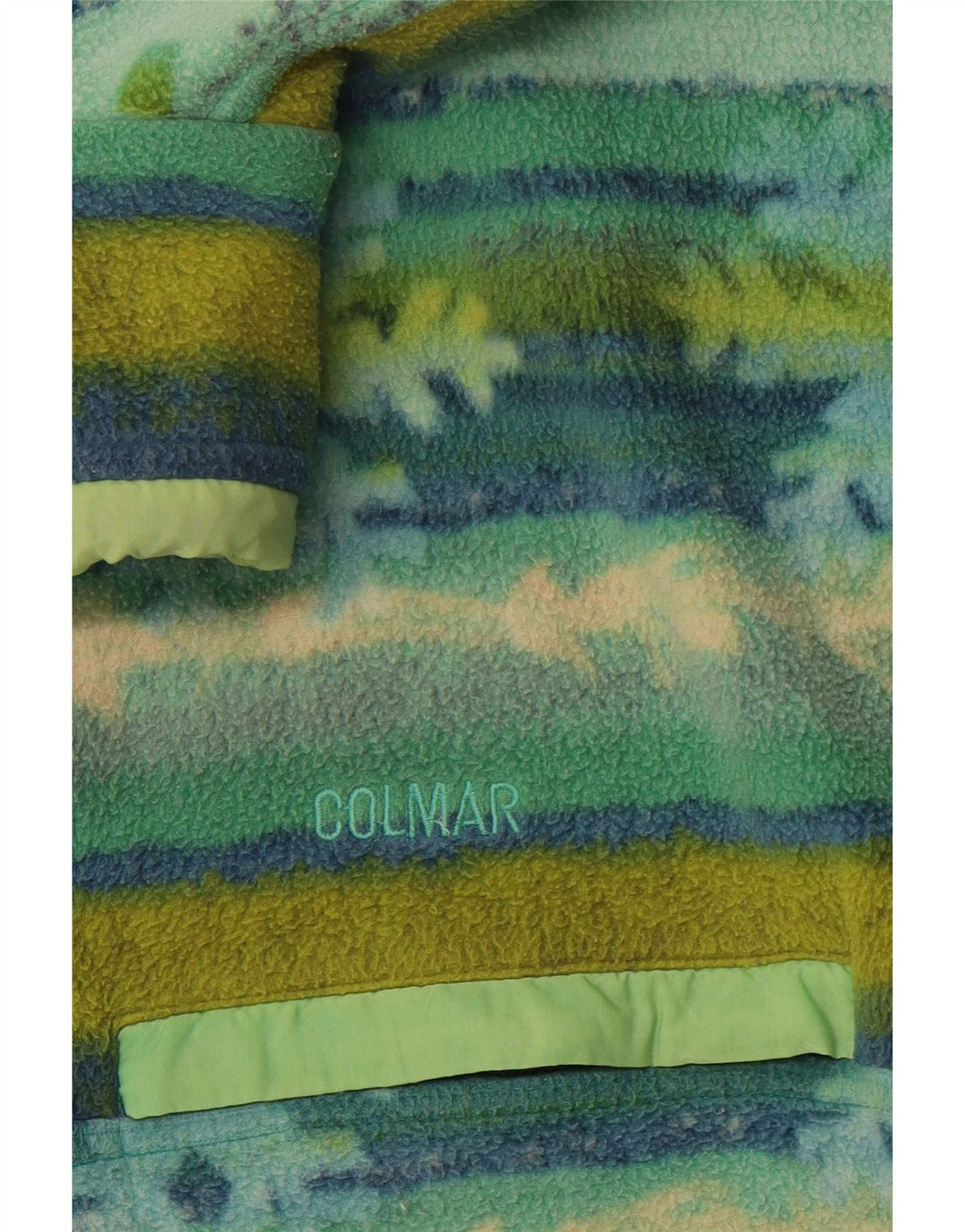 Maglione in pile da uomo con collo abbottonato COLMAR XL verde Fair Isle