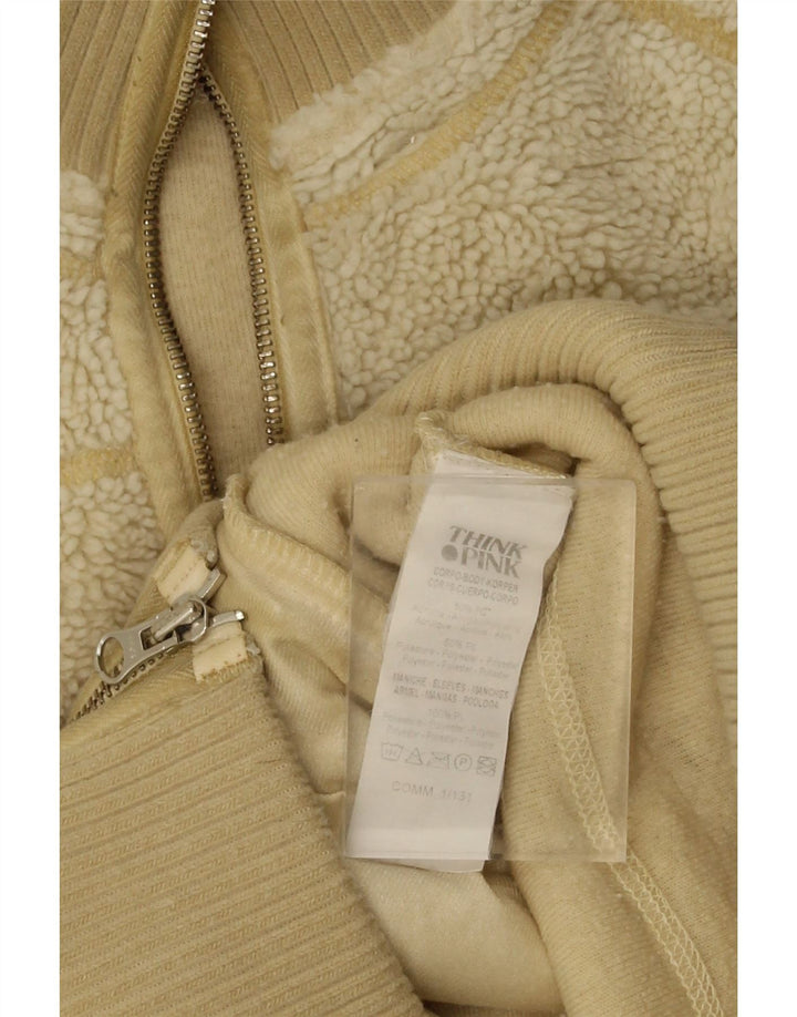 Giacca in pile bomber da donna Think Pink UK 12 Acrilico giallo medio