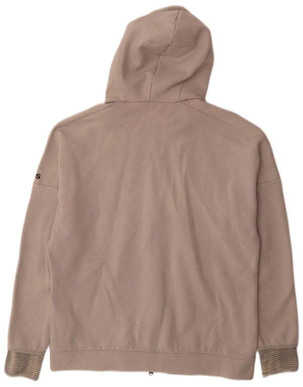Maglione con cappuccio e zip ADIDAS da uomo XL Grigio