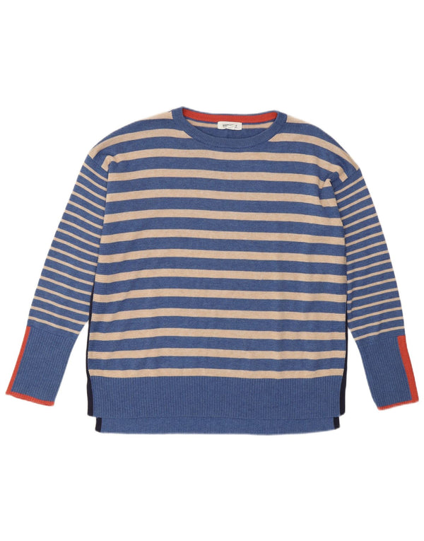 Maglione maglione con scollo a barca da donna di White Stuff UK 14 Cotone a righe grandi blu