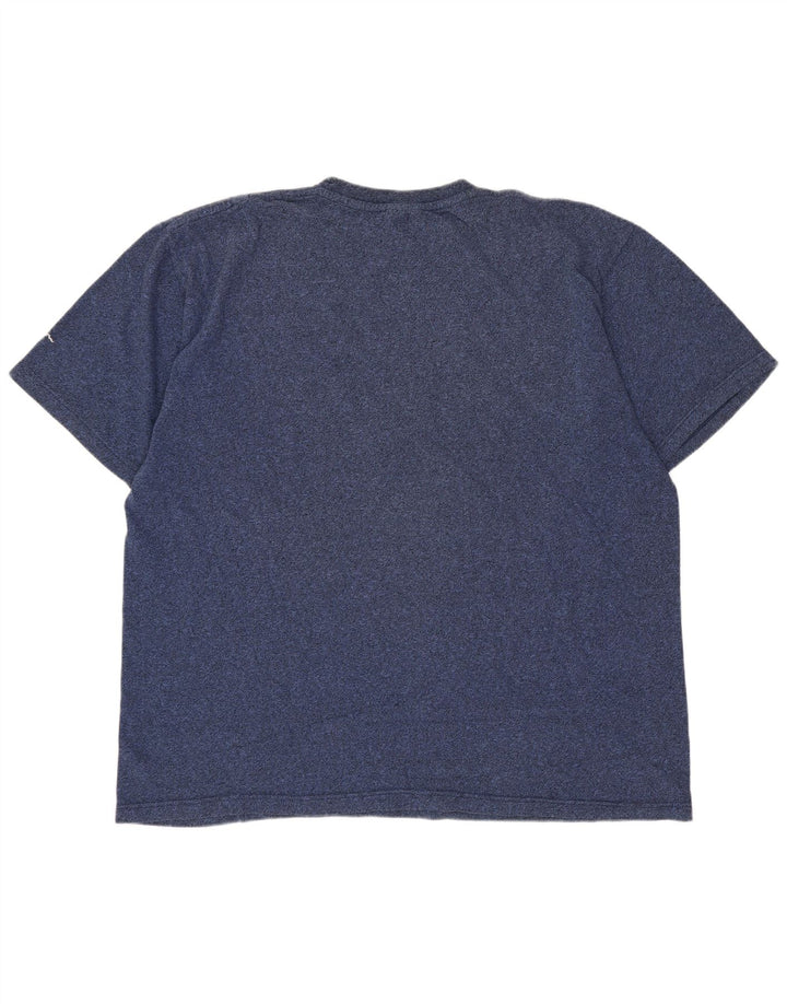 T-shirt grafica da uomo Champion Top XL in cotone screziato blu navy