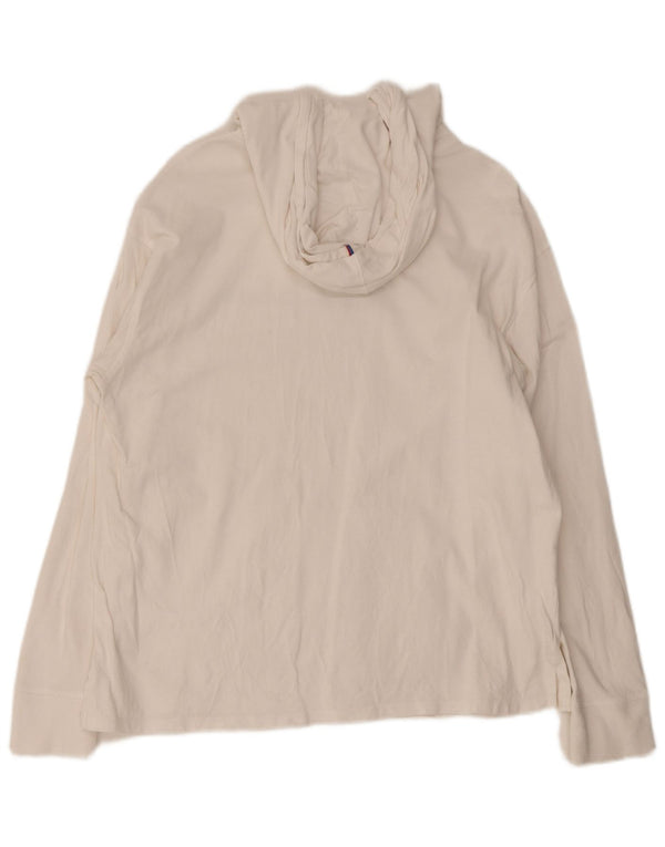 Top grafico da donna con cappuccio a maniche lunghe Champion da donna UK 16 Large Bianco