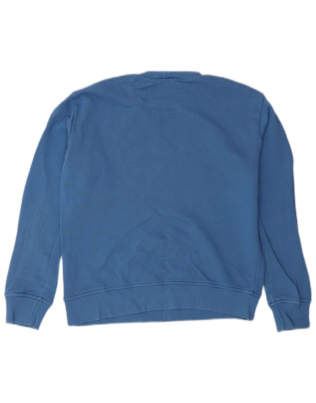 Felpa Grafica Benetton Bambino 8-9 Anni Large Blu Cotone
