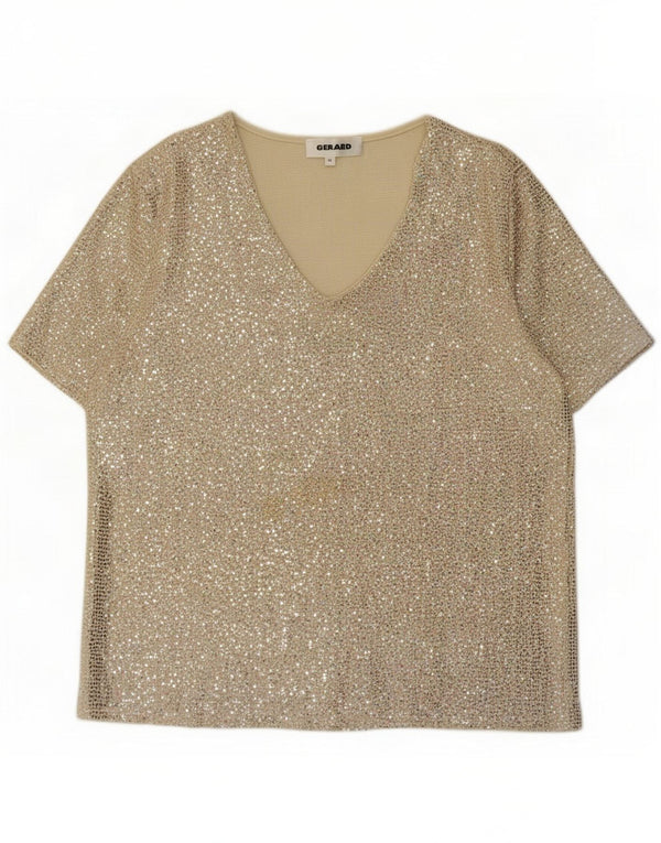 Gerard Camicetta da donna Top UK 14 Large Gold Nylon