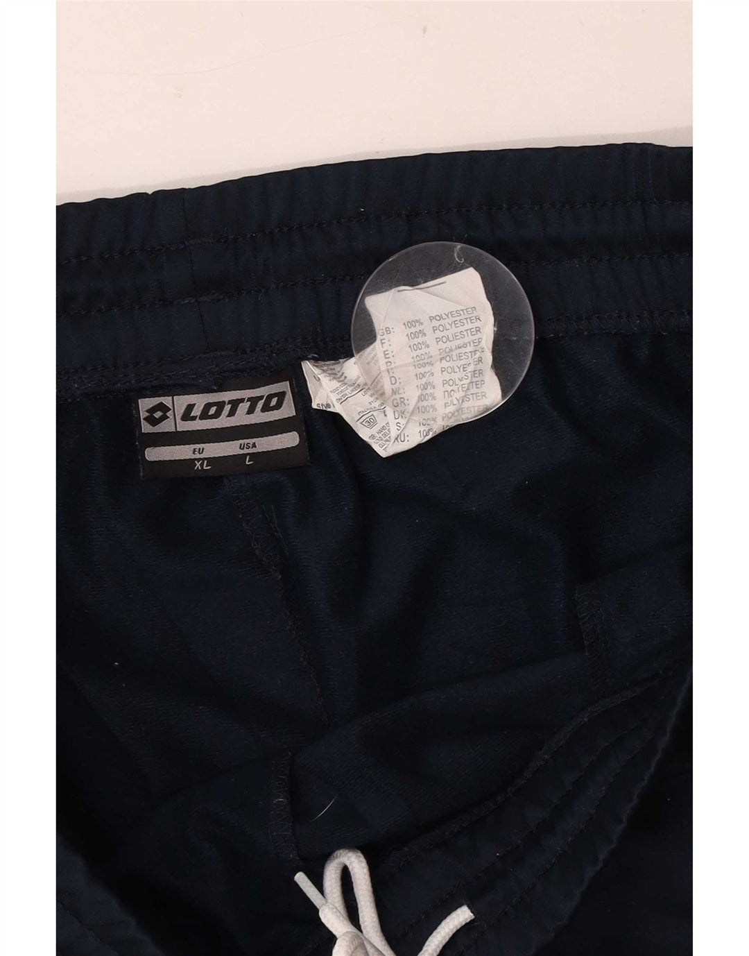 Pantaloni da tuta da uomo Lotto Grandi in poliestere blu navy