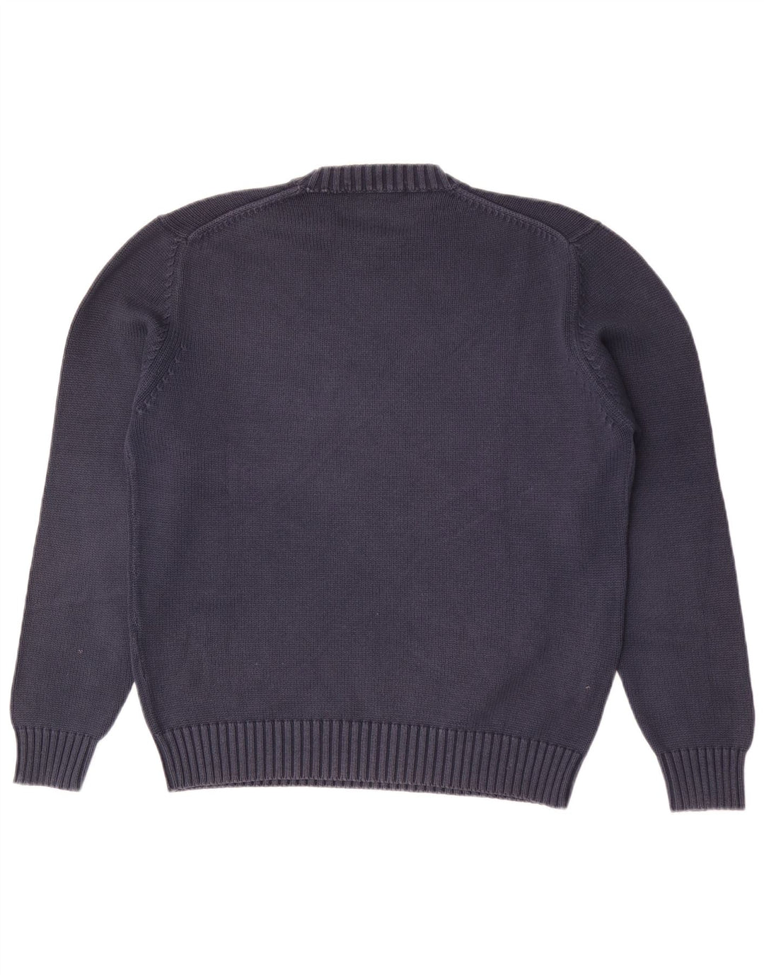 Maglione maglione girocollo da uomo Zara in cotone blu navy medio